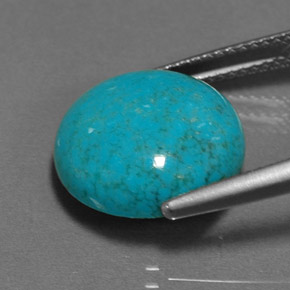 6,25 ctw natürlicher blauer Türkis, Rundschliff, Lichtundurchlässig