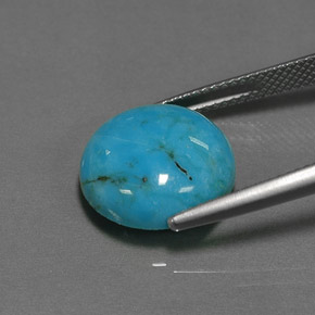 6,53 ctw natürlicher blauer Türkis, Rundschliff, Lichtundurchlässig