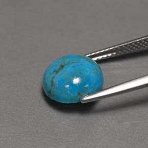 2,96 ctw natürlicher blauer Türkis, Rundschliff, Lichtundurchlässig