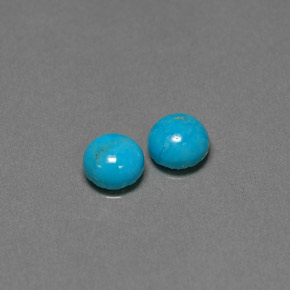  ct natürliche blauer Türkis-Edelsteine, Rundschliff, Lichtundurchlässig
