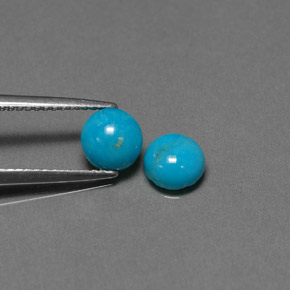  ct natürliche blauer Türkis-Edelsteine, Rundschliff, Lichtundurchlässig