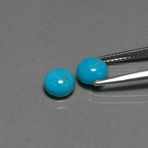  ct natürliche blauer Türkis-Edelsteine, Rundschliff, Lichtundurchlässig