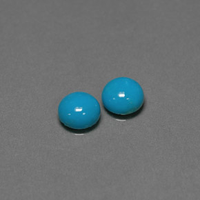  ct natürliche blauer Türkis-Edelsteine, Rundschliff, Lichtundurchlässig