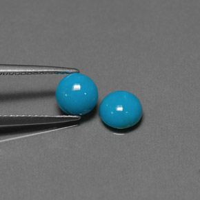  ct natürliche blauer Türkis-Edelsteine, Rundschliff, Lichtundurchlässig