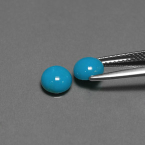  ct natürliche blauer Türkis-Edelsteine, Rundschliff, Lichtundurchlässig