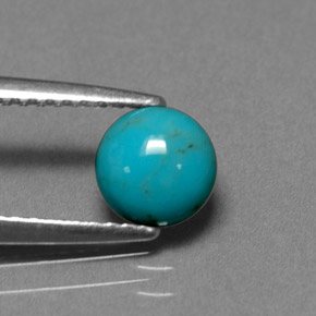 0,66 ctw natürlicher blauer Türkis, Rundschliff, Lichtundurchlässig