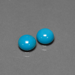  ct natürliche blauer Türkis-Edelsteine, Rundschliff, Lichtundurchlässig