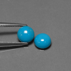  ct natürliche blauer Türkis-Edelsteine, Rundschliff, Lichtundurchlässig