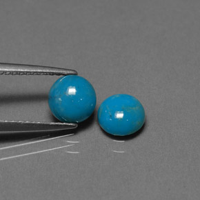  ct natürliche Blau Türkis-Edelsteine, Rund Schliff, Lichtundurchlässig