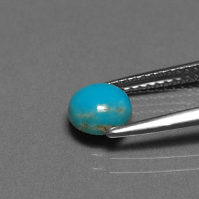 0,79 ctw natürlicher blauer Türkis, Rundschliff, Lichtundurchlässig