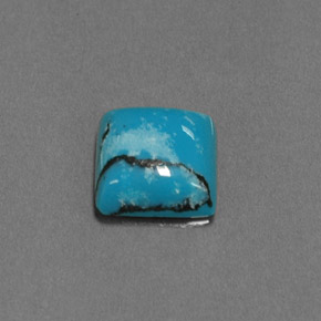 1,47 ctw natürlicher blauer Türkis, Quadrat, Lichtundurchlässig