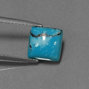 1,47 ctw natürlicher blauer Türkis, Quadrat, Lichtundurchlässig