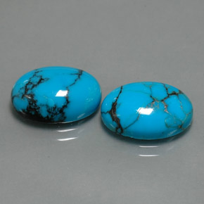  ct natürliche blauer Türkis-Edelsteine, Oval Schliff, Lichtundurchlässig