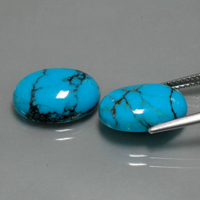  ct natürliche blauer Türkis-Edelsteine, Oval Schliff, Lichtundurchlässig