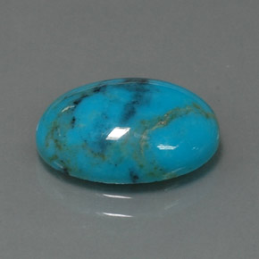 3,78 ctw natürlicher blauer Türkis, Oval Schliff, Lichtundurchlässig