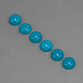  ct natürliche blauer Türkis-Edelsteine, Rundschliff, Lichtundurchlässig