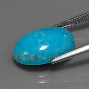 4,33 ctw natürlicher blauer Türkis, Oval Schliff, Lichtundurchlässig