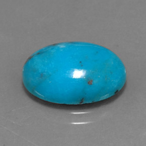 4,43 ctw natürlicher blauer Türkis, Oval Schliff, Lichtundurchlässig