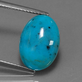 4,22 ctw natürlicher blauer Türkis, Oval Schliff, Lichtundurchlässig