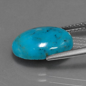4,22 ctw natürlicher blauer Türkis, Oval Schliff, Lichtundurchlässig
