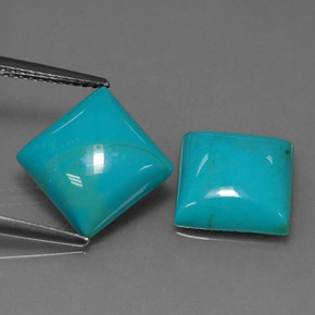  ct natürliche blauer Türkis-Edelsteine, Quadrat, Lichtundurchlässig