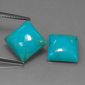  ct natürliche blauer Türkis-Edelsteine, Quadrat, Lichtundurchlässig