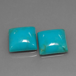 ct natürliche blauer Türkis-Edelsteine, Quadrat, Lichtundurchlässig
