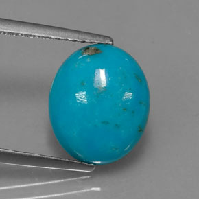 3,13 ctw natürlicher blauer Türkis, Oval Schliff, Lichtundurchlässig
