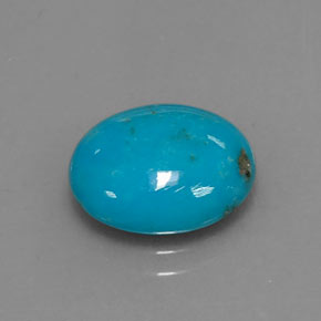 3,13 ctw natürlicher blauer Türkis, Oval Schliff, Lichtundurchlässig
