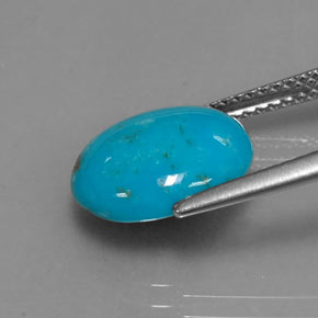 3,13 ctw natürlicher blauer Türkis, Oval Schliff, Lichtundurchlässig
