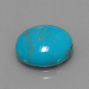 3,15 ctw natürlicher blauer Türkis, Oval Schliff, Lichtundurchlässig