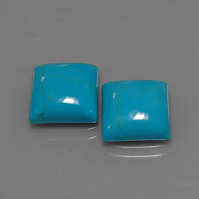  ct natürliche blauer Türkis-Edelsteine, Quadrat, Lichtundurchlässig