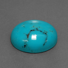 3,79 ctw natürlicher blauer Türkis, Oval Schliff, Lichtundurchlässig