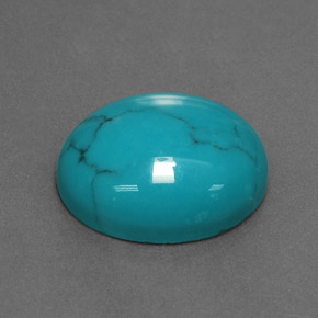 3,69 ctw natürlicher blauer Türkis, Oval Schliff, Lichtundurchlässig