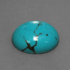 2,97 ctw natürlicher blauer Türkis, Oval Schliff, Lichtundurchlässig