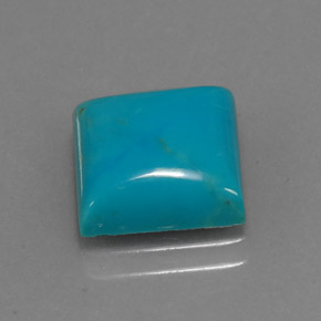 3,22 ctw natürlicher blauer Türkis, Quadrat, Lichtundurchlässig