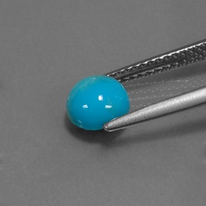 0,85 ctw natürlicher blauer Türkis, Rundschliff, Lichtundurchlässig