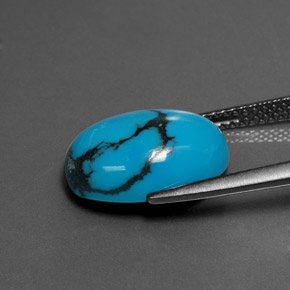 9,17 ctw natürlicher Blau Türkis, Oval Schliff, Lichtundurchlässig