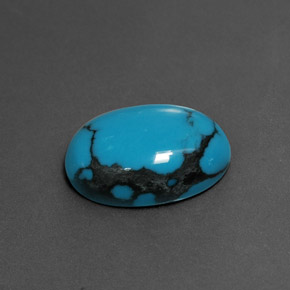 4,55 ctw natürlicher blauer Türkis, Oval Schliff, Lichtundurchlässig