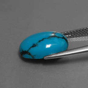 9,17 ctw natürlicher Blau Türkis, Oval Schliff, Lichtundurchlässig