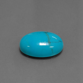 3,49 ctw natürlicher blauer Türkis, Oval Schliff, Lichtundurchlässig