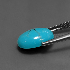 9,17 ctw natürlicher Blau Türkis, Oval Schliff, Lichtundurchlässig