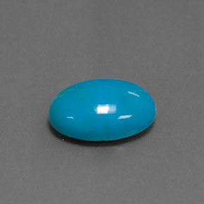 4,55 ctw natürlicher blauer Türkis, Oval Schliff, Lichtundurchlässig