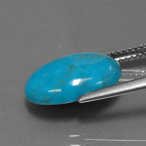 3,96 ctw natürlicher blauer Türkis, Oval Schliff, Lichtundurchlässig