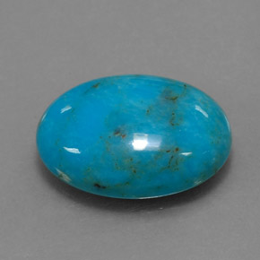 4,35 ctw natürlicher blauer Türkis, Oval Schliff, Lichtundurchlässig