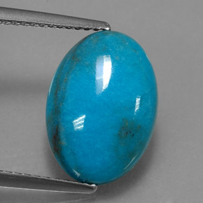 4,39 ctw natürlicher blauer Türkis, Oval Schliff, Lichtundurchlässig