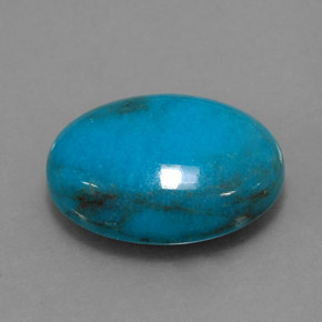 4,39 ctw natürlicher blauer Türkis, Oval Schliff, Lichtundurchlässig