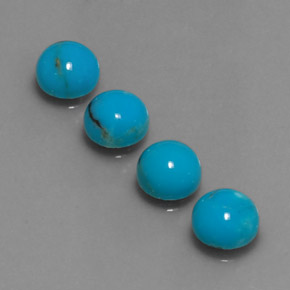  ct natürliche blauer Türkis-Edelsteine, Rundschliff, Lichtundurchlässig