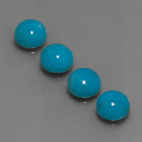  ct natürliche blauer Türkis-Edelsteine, Rundschliff, Lichtundurchlässig