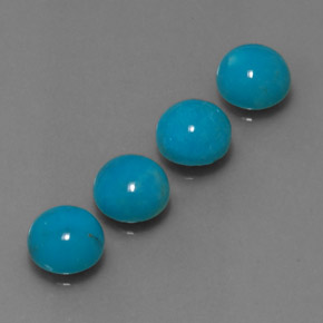  ct natürliche blauer Türkis-Edelsteine, Rundschliff, Lichtundurchlässig
